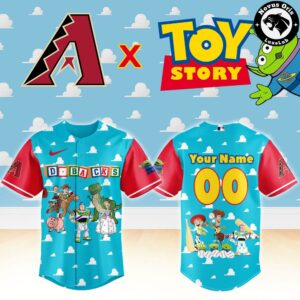 Arizona Diamondbacks x Toy Story Night Woody Buzz Lightyear Custom Baseball Jersey 2