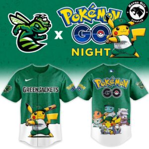 Augusta GreenJackets x Pokemon GO Night Mashup Limited Baseball Jersey 2