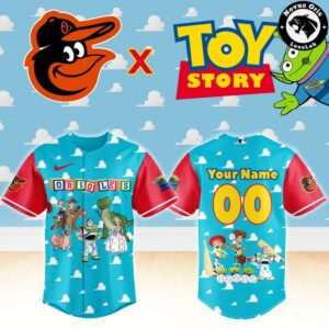 Baltimore Orioles x Toy Story Night Woody Buzz Lightyear Custom Baseball Jersey 2