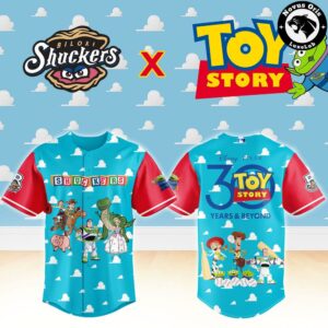 Biloxi Shuckers Toy Story 30 Years Anniversary Baseball Jersey