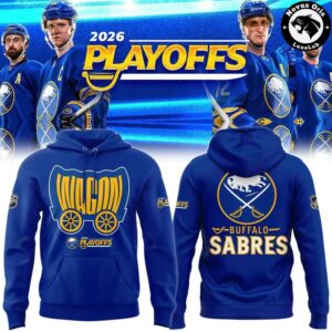 Buffalo Sabres 2026 NHL Playoffs Wagon Pullover Hoodie 4