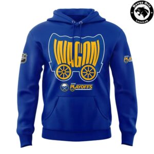 Buffalo Sabres 2026 NHL Playoffs Wagon Pullover Hoodie 5