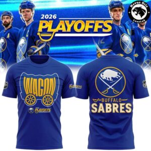 Buffalo Sabres 2026 NHL Playoffs Wagon Pullover T Shirt 4
