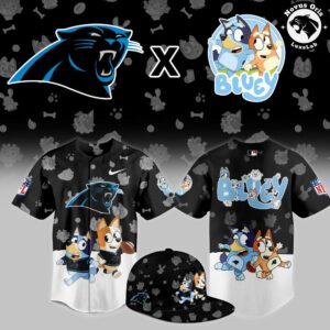 Carolina Panthers x Bluey Night NFL Custom Edition Jersey