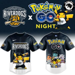 Charleston RiverDogs x Pokemon GO Night Mashup Limited Baseball Jersey 2