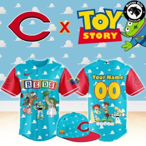 Cincinnati Reds x Toy Story Night Woody Buzz Lightyear Custom Baseball Jersey