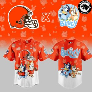 Cleveland Browns x Bluey Night NHL Custom Edition Jersey 2