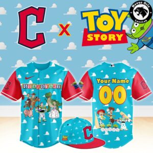 Cleveland Guardians x Toy Story Night Woody Buzz Lightyear Custom Baseball Jersey