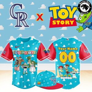 Colorado Rockies x Toy Story Night Woody Buzz Lightyear Custom Baseball Jersey