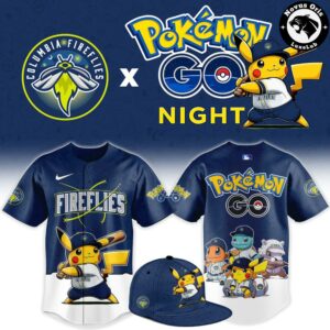 Columbia Fireflies x Pokemon GO Night Mashup Limited Baseball Jersey
