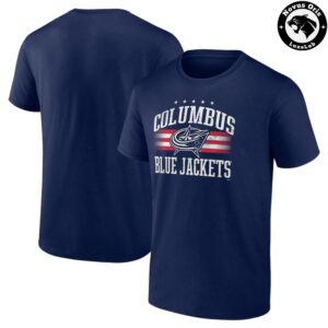 Columbus Blue Jackets NHL Hockey Arch Logo Graphic T Shirt 1