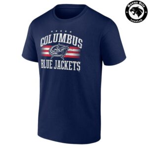 Columbus Blue Jackets NHL Hockey Arch Logo Graphic T Shirt 2