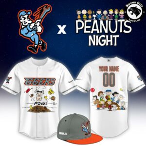 Custom Inland Empire 66ers Peanuts Night Snoopy Baseball Jersey 1