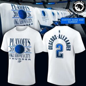 Custom Oklahoma City Thunder 2026 NBA Playoffs Basketball T-Shirt