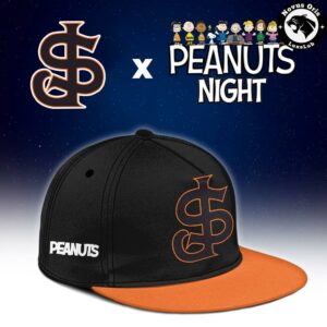 Custom San Jose Giants Peanuts Night Snoopy Baseball Jersey 3