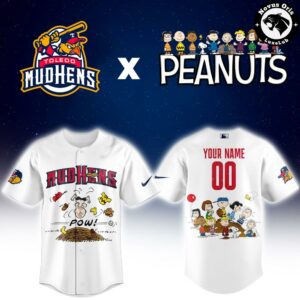 Custom Toledo Mud Hens Peanuts Night Snoopy Baseball Jersey 2