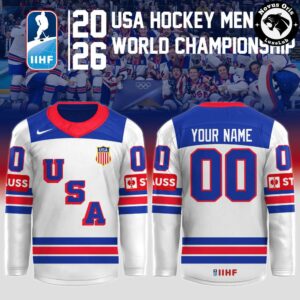 Custom USA Hockey 2026 IIHF World Championship Hockey Jersey 1