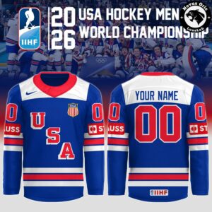 Custom USA Hockey 2026 IIHF World Championship Hockey Jersey 2