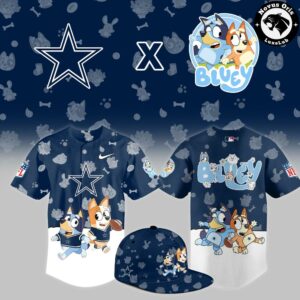 Dallas Cowboys x Bluey Night NFL Custom Edition Jersey