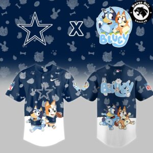Dallas Cowboys x Bluey Night NFL Custom Edition Jersey 2