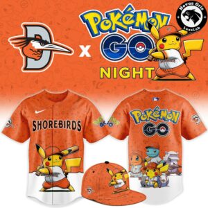 Delmarva Shorebirds x Pokemon GO Night Mashup Limited Baseball Jersey