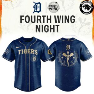 Detroit Tigers x Fourth Wing Night Limited Edition Baseball Jersey 2