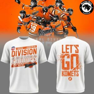 ECHL Fort Wayne Komets 2026 Division Champions T Shirt 3