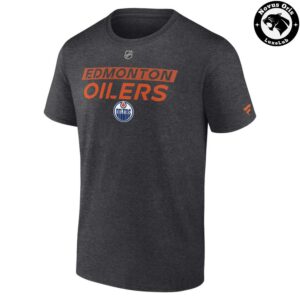 Edmonton Oilers Fanatics Branded Charcoal Heather Graphic T Shirt 2