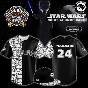 Erie SeaWolves x Star Wars Night Custom Name Baseball Jersey