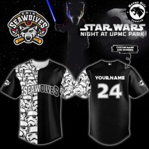 Erie SeaWolves x Star Wars Night Custom Name Baseball Jersey 2