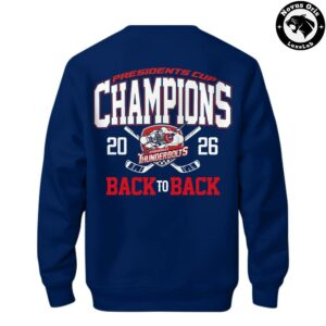 Evansville Thunderbolts 2026 Presidents Cup Champions Back to Back Sweatshirt 3