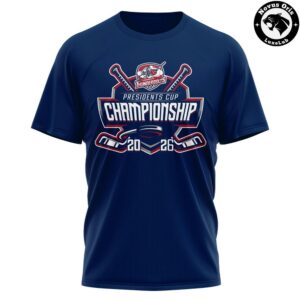 Evansville Thunderbolts 2026 Presidents Cup Champions Back to Back T Shirt 2