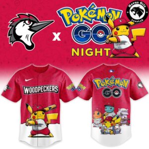 Fayetteville Woodpeckers x Pokemon GO Night Mashup Limited Baseball Jersey 2