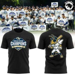 Georgia Tech Baseball Back to Back ACC Champions T Shirt 3
