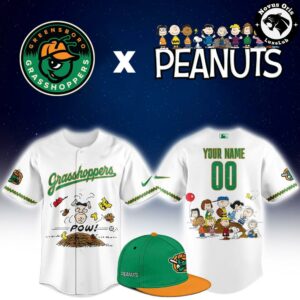 Greensboro Grasshoppers x Peanuts Night 2026 Limited Baseball Jersey