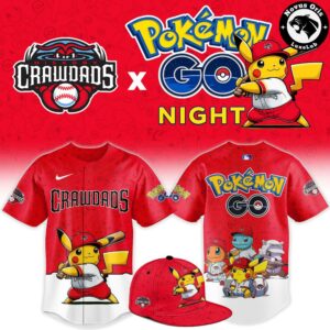 Hickory Crawdads x Pokemon GO Night Mashup Limited Baseball Jersey