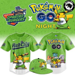 Hub City Spartanburgers Pokemon GO Night Limited Edition Baseball Jersey 1