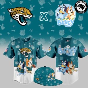Jacksonville Jaguars x Bluey Night NFL Custom Edition Jersey