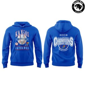 Kansas Jayhawks 2026 Big 12 Tournament Champions Hoodie 2