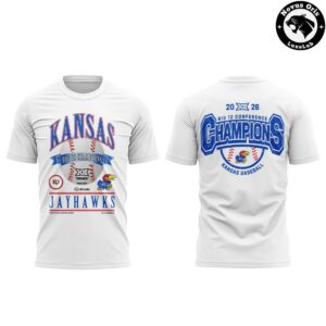 Kansas Jayhawks 2026 Big 12 Tournament Champions T Shirt 4