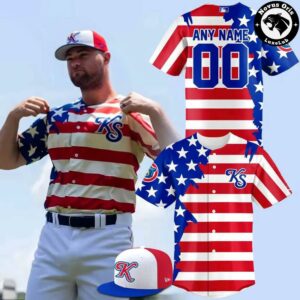 Knoxville Smokies US Flag Custom Baseball Jersey