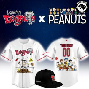 Lansing Lugnuts x Peanuts Night 2026 Limited Baseball Jersey 1