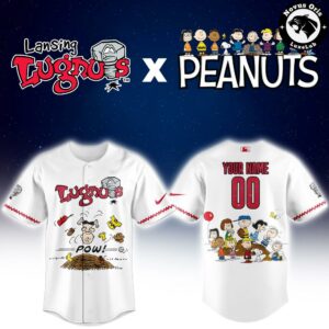 Lansing Lugnuts x Peanuts Night 2026 Limited Baseball Jersey 2