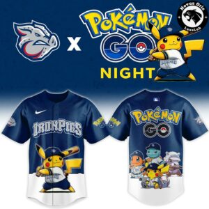 Lehigh Valley IronPigs x Pokemon GO Night Limited Edition Baseball Jersey 2