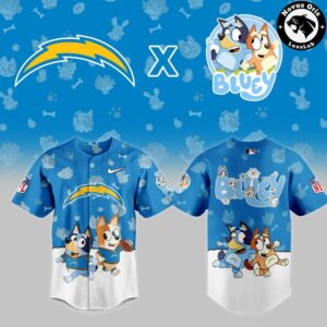 Los Angeles Chargers x Bluey Night NFL Custom Edition Jersey 2