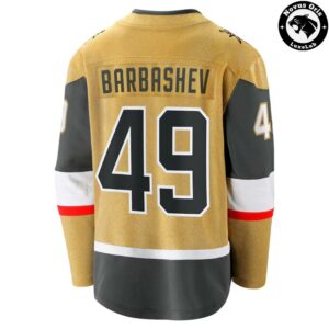 Mens Fanatics Ivan Barbashev Gold Vegas Golden Knights Breakaway Player Jersey 3