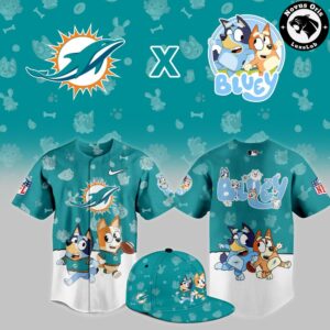Miami Dolphins x Bluey Night NFL Custom Edition Jersey