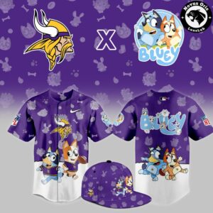 Minnesota Vikings x Bluey Night NFL Custom Edition Jersey