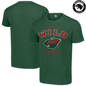 Minnesota Wild NHL Hockey Arch Logo Graphic T Shirt 2