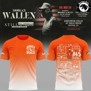 Morgan Wallen Denver Broncos 2026 Concert Ombre T Shirt 3